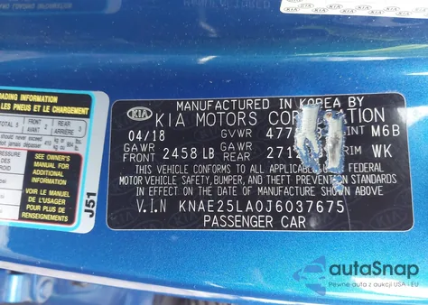 2018 Kia Stinger Premium z USA, uszkodzony, nr VIN KNAE25LA0J6037675